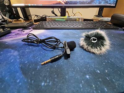 lavalier microphone and fur windshield
